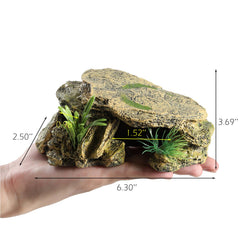 IBWell escena roca con plantas artificiales, ambiente natural y visualmente atractivo.