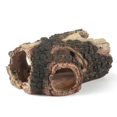 IBWell tronco resina con huecos: refugio natural para peces y tortugas pequeñas.