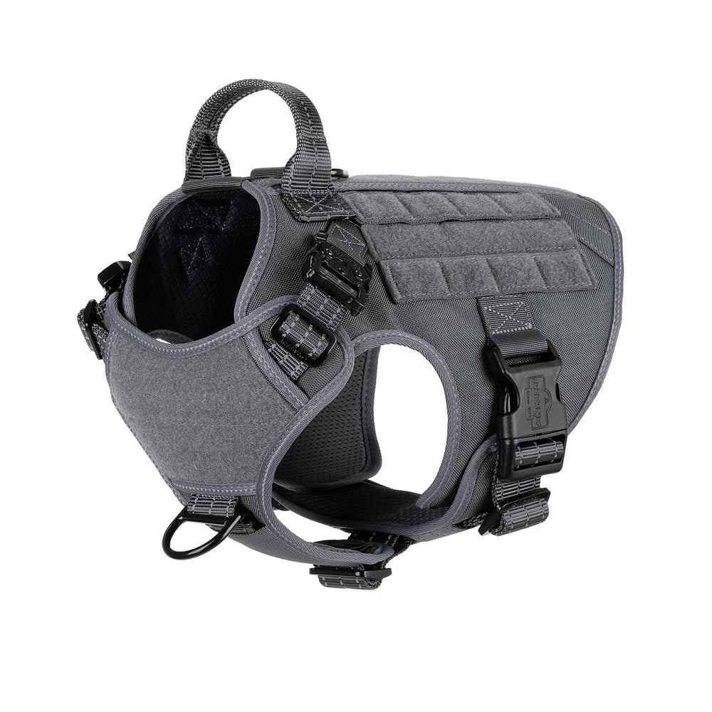 ICEFANG arnés táctico para perros, vista frontal, control cómodo durante paseos.