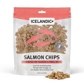 Icelandic+ Mini Fish Chips Salmón en empaque, snack crujiente para entrenamiento de perros.
