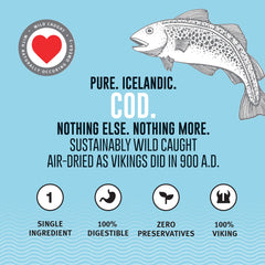 Icelandic+ Cod Skin contribuye a un pelaje brillante gracias a Omega-3 y proteína.