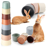 Iffitya cubos apilables para conejo, colores vibrantes que inspiran juego seguro y exploración diaria.