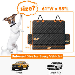 MIXJOY Truck Back Seat Cover for Dogs – Waterproof, Nonslip Pet Seat Cover for Trucks