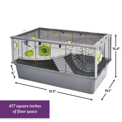 MidWest Homes for Pets XXL Hamster Nation — Jaula XXL para Hámsteres con Espacio Amplio y Accesorios