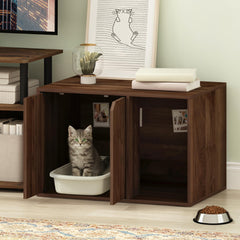 Furinno Peli Small Litter Box Enclosure – Columbia Walnut