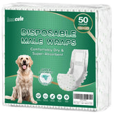 Pañales desechables IMMCUTE para perro macho grande con absorción duradera.