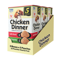 INABA Chicken Dinner paté suave con pollo, ideal como comida principal.