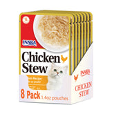 INABA guiso de pollo: ocho sobres para complementar la comida del gato