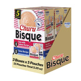 INABA Churu Bisque para gatos, porción 1 oz, ideal como acompañamiento sabroso.