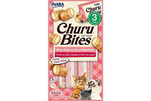 INABA Churu Bites para gatos, tubo único, bocado suave ideal para entrenamiento suave