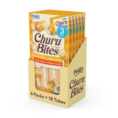 INABA Churu Bites en tubitos 0.35 oz, porciones fáciles para snack diario.