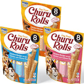 INABA Churu Rolls en paquete de 24 unidades, snack versátil para entrenamiento.