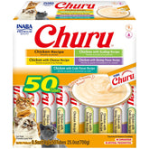 INABA Churu, tubo cremoso de pollo para gatos, ayuda a hidratar sin calorías.