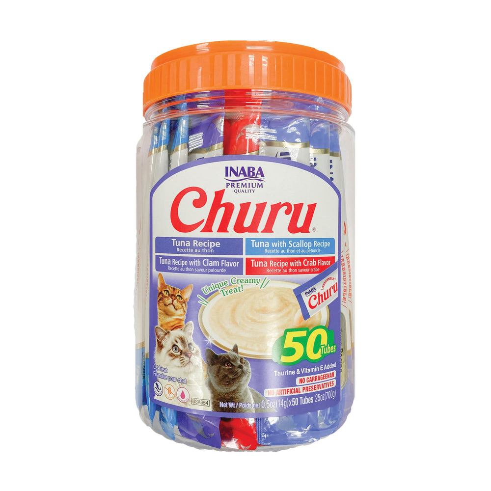 INABA Churu: tubo cremoso en la mano para premiar fácilmente.