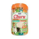 INABA Churu tubitos cremosos de 0,5 oz en pack de 50 para hidratación.