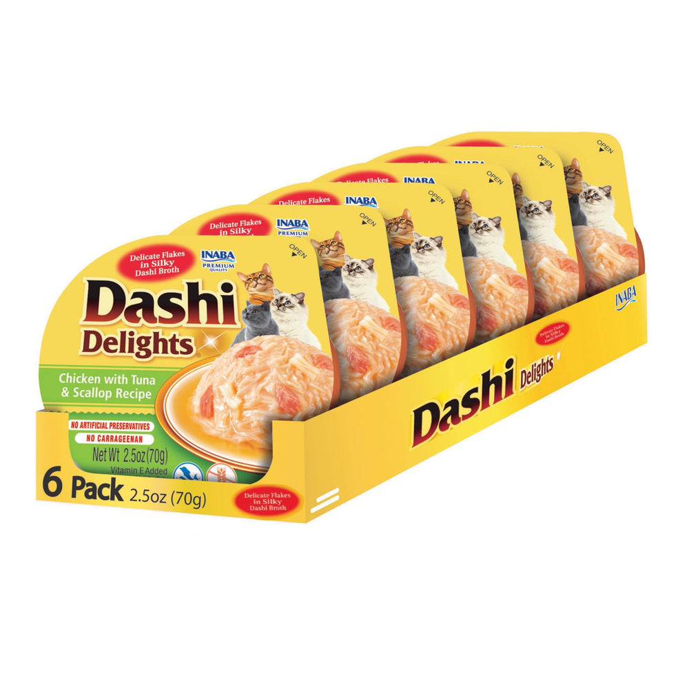 INABA Dashi Delights: tazas con pollo deshilachado y bonito para realzar la croqueta.
