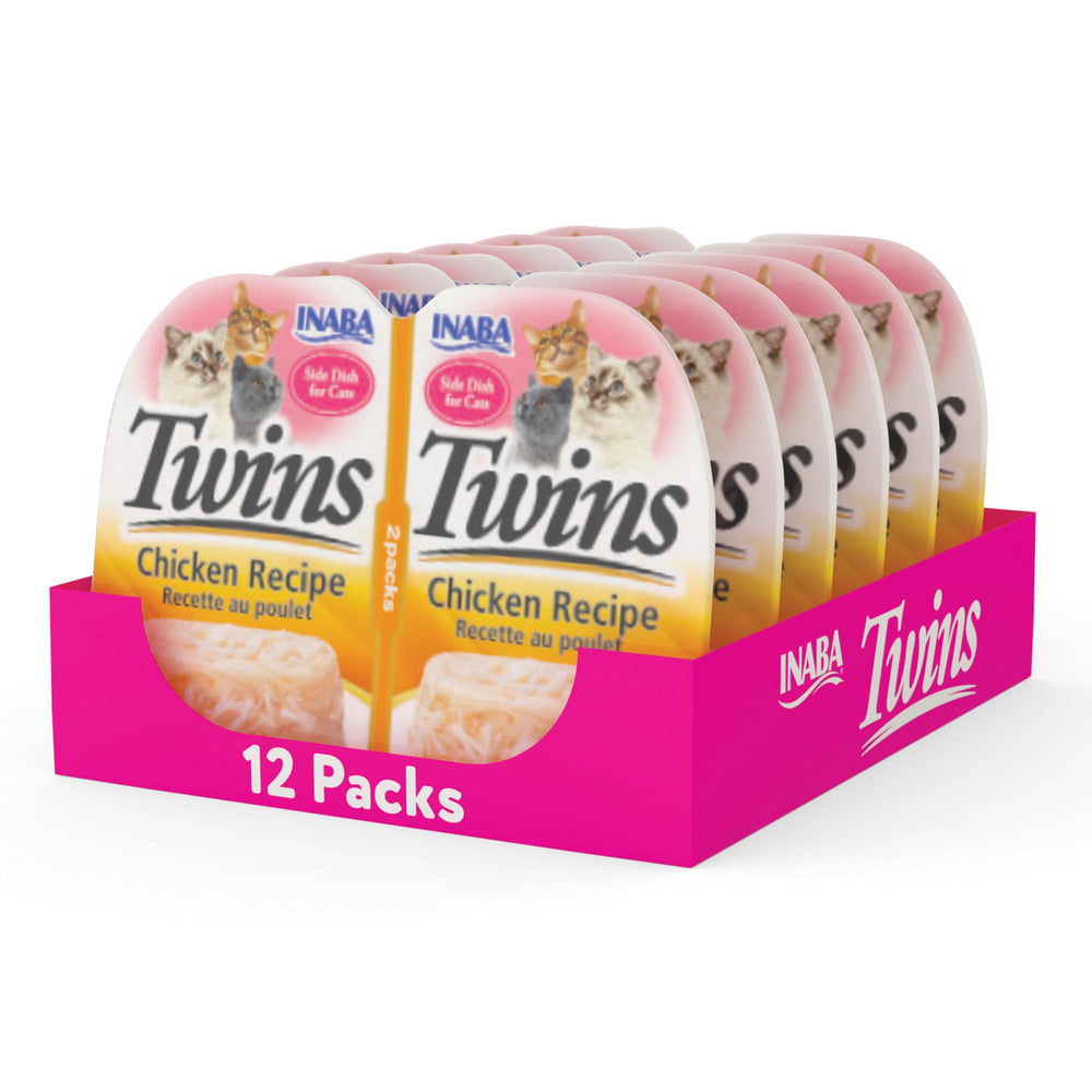INABA Twins: empaque de porciones para gatos, listo para servir.