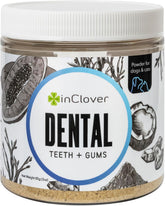InClover Polvo dental en frasco para perros y gatos, cuidado bucal diario.