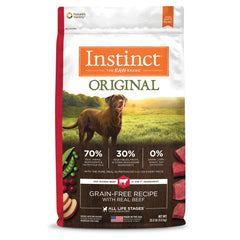 Instinct Original croquetas secas de res real para perros activos, sabor natural.