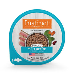 Instinct Original Minced Atún en copa para gato, proteína alta para músculos.