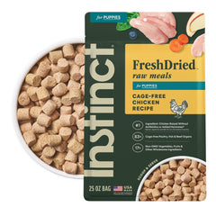 Instinct Puppy FreshDried Bites, bolsa frontal, conveniente para la entrega diaria