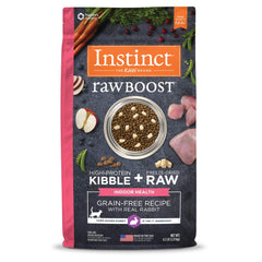 Instinct Raw Boost Interior Salud, bolsa mostrando nutrición para gatos de interior.