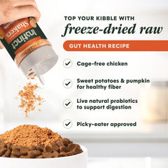 Instinct RawBoost Shakers espolvoreado sobre croquetas para sabor y nutrición.
