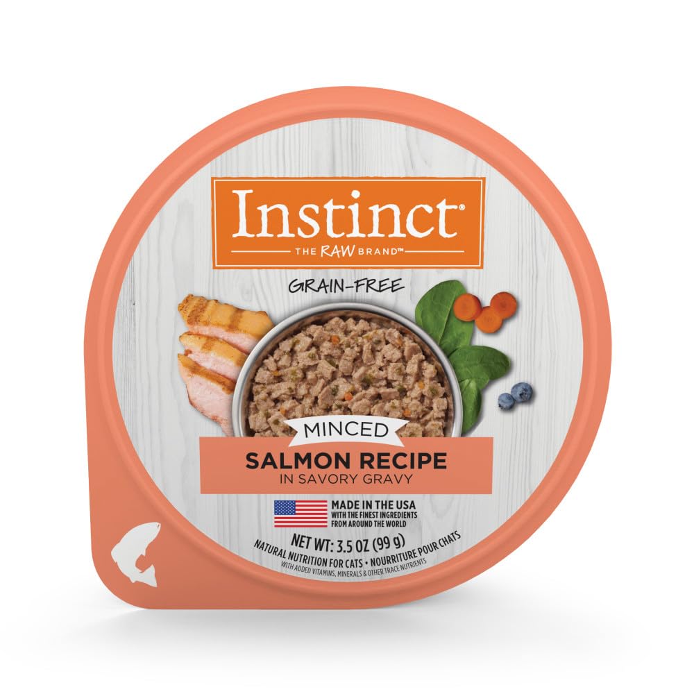 Instinct salmón troceado en salsa para gatos, proteína de alta calidad.