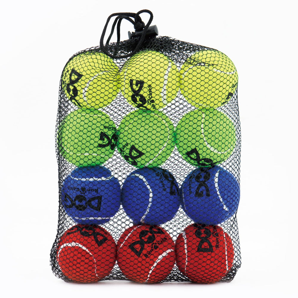 INSUM balles tennis pour chien, pack 12, 2 pouces, non toxiques, parfaites pour l’entraînement.