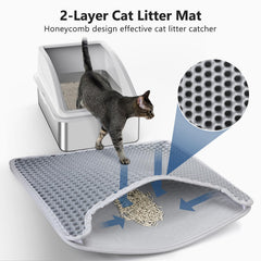 Caja INVENHO XL con dimensiones 23.2x15.7x12.2 pulgadas, espacio cómodo para gatos grandes.