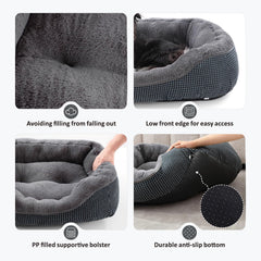 Cama INVENHO para perros pequeños, tejido suave y cálido para relajación.
