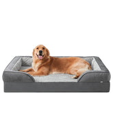 La cama INVENHO para perros XL con espuma tipo panal ofrece soporte ortopédico cómodo.