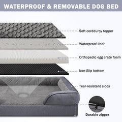 INVENHO Cama; forro impermeable interior protege la espuma