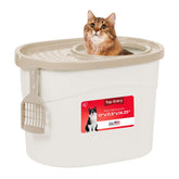 IRIS USA: caja de arena con entrada superior y tapa para mayor privacidad del gato