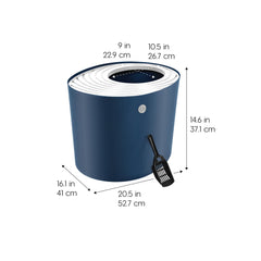 IRIS USA caja de arena con tapa alta contiene olores en interiores