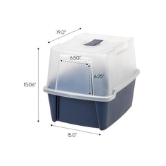 IRIS USA caja de arena con tapa de privacidad para mayor confort felino.
