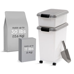 IRIS USA contenedor grande de 33 qt apilable para ahorro de espacio