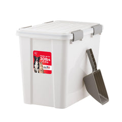 IRIS USA contenedor apilable para comida de perros, mantiene la comida fresca y protegida.