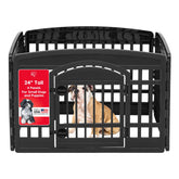 IRIS USA corral para perros con puerta, área segura para pequeños en interiores