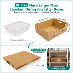 IRRESTRICO bandeja desechable para gatos interior impermeable para evitar filtraciones