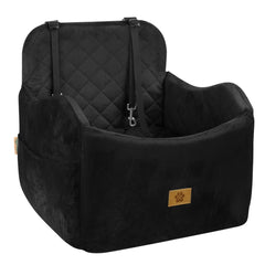Ishineon asiento para perro en coche ajustable, seguridad mejorada en viajes.