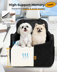 Ishineon asiento para perro en coche con funda impermeable para derrames.