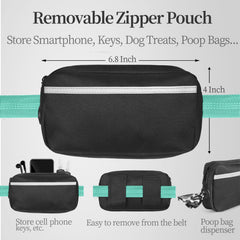 iYoShop correa con bolsillo de cremallera turquesa para guardar teléfono