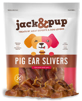 Jack&Pup orejas de cerdo media corte, snack natural con alto contenido proteico.