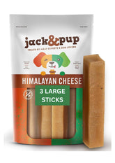 Jack&Pup barra queso yak Himalaya para perros grandes; entretenimiento duradero al masticar
