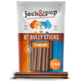 JackPup palito de ternera de 6 pulgadas en caja, snack para perros grandes.