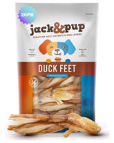 Jack&Pup patitas de pato para perros: empaque de 20 piezas para masticar.