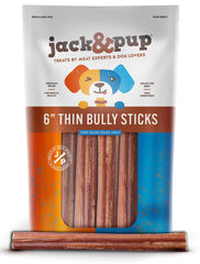 Jack&Pup palitos bully 6 pulgadas para perros pequeños, sabrosos y fáciles de masticar