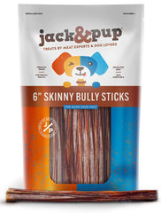 Jack&Pup palitos bully para perros pequeños en empaque de 30 unidades, masticación segura.