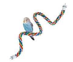 Percha Jackrofe de cuerda de algodón colorida, ideal para juego y agarre seguro.